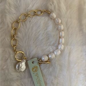 Spartina 449 Gold and Cream Pearl Bracelet